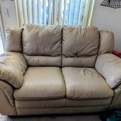 Leather Loveseat 