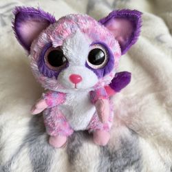 Ty Beanie Boo Becca Plush Cat Big Eyes Cute Stuffed Animal