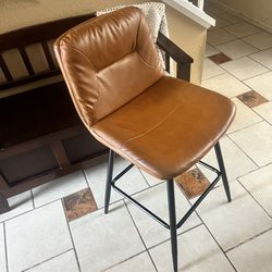 Brown Counter High Stool 24” Kitchen Island Chair