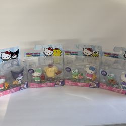 NEW Hello Kitty And Friends Series 1 Mini 2 Figure Pack Lot Of 4 (8 Figures)