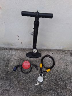 Bike Pump, Combination Lock And Cable With Lock "It's Available" Package Deal Only
