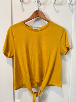 Zara Mustard Yellow Shirt (Size: S)