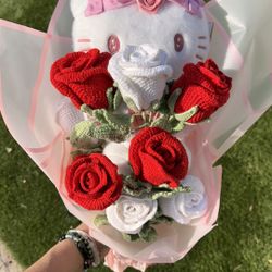 Hello Kitty Crochet Bouquet 