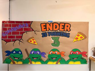NINJA TURTLES BANNER 3ftx6ft