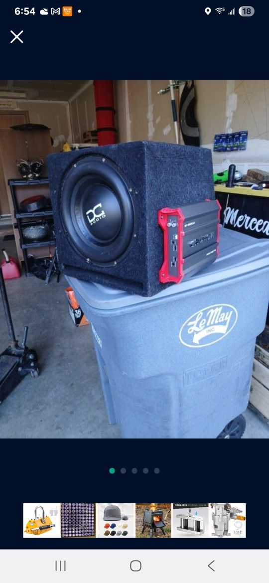 DC sub With CRUNCH 2000X2 Amp