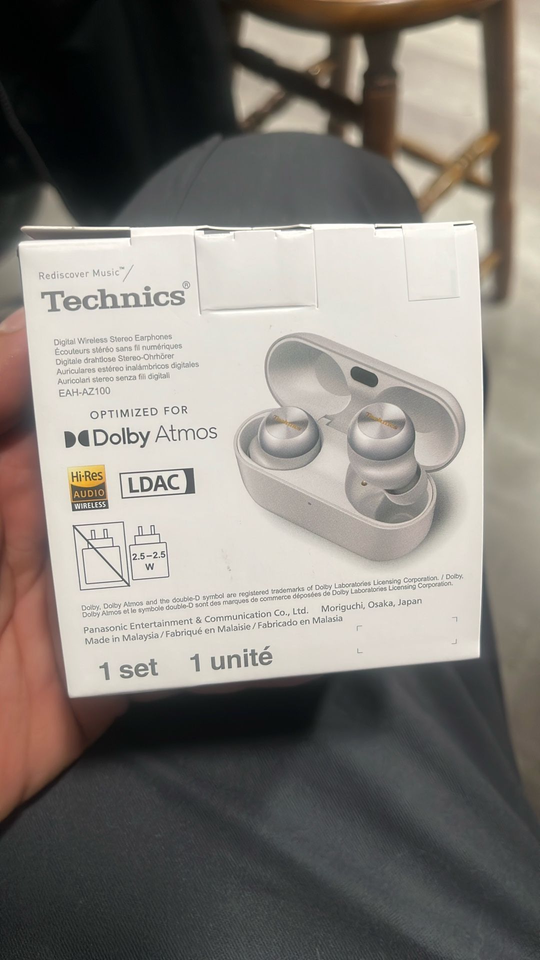 Panasonic Technics AZ100 Silver Premium True Wireless Earbuds Noise Canceling