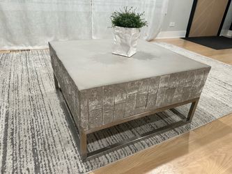 Cement coffee table