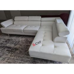 Modern Faux Leather 2 Pc Sectional Sofa  Black Friday Deals 