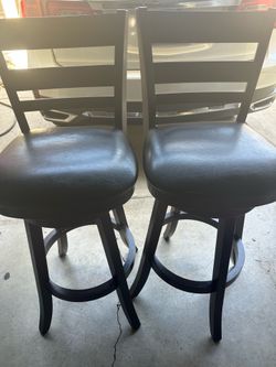 Brown barstools