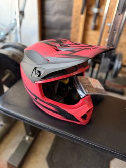 Bell Motocross Helmet Red and Gray
