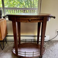 Solid Wood Bar/Drink Cart