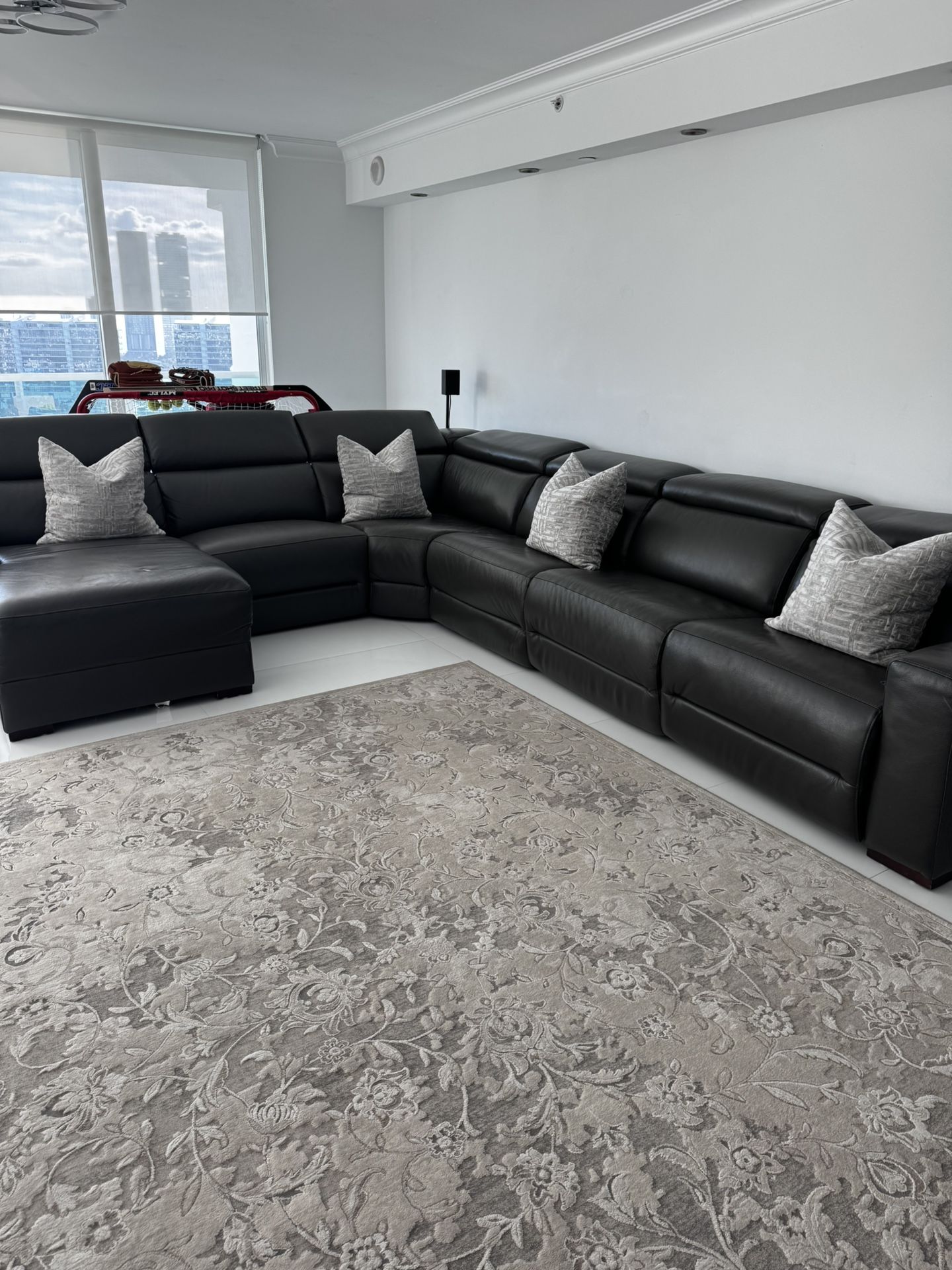 Leather Section Reclining couch
