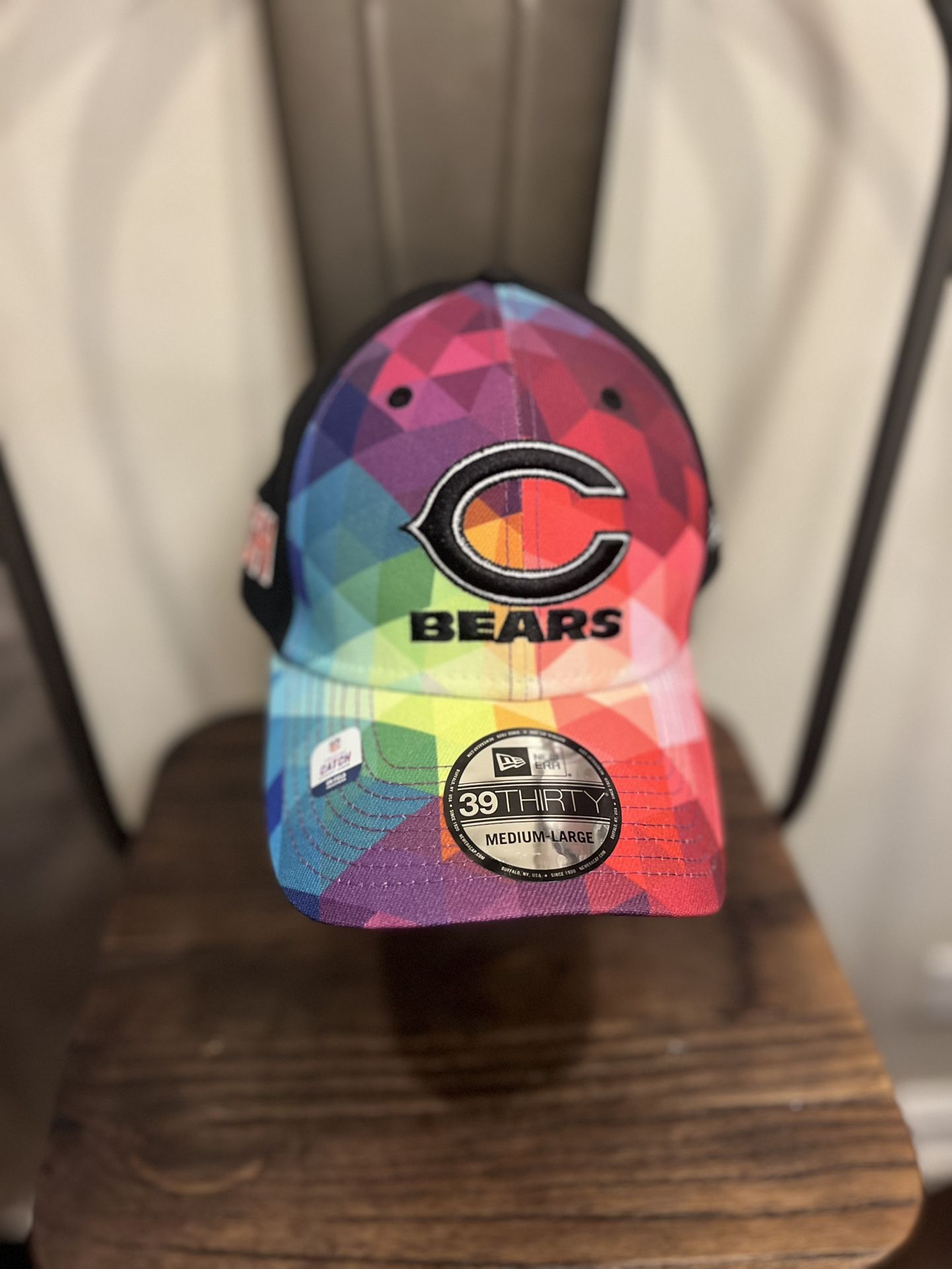 Chicago Bears Crucial Catch NFL New Era 39/30 Hat Cap Size Medium/Large