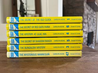 Six Nancy Drew Mystery Stories Books LIKE NEW