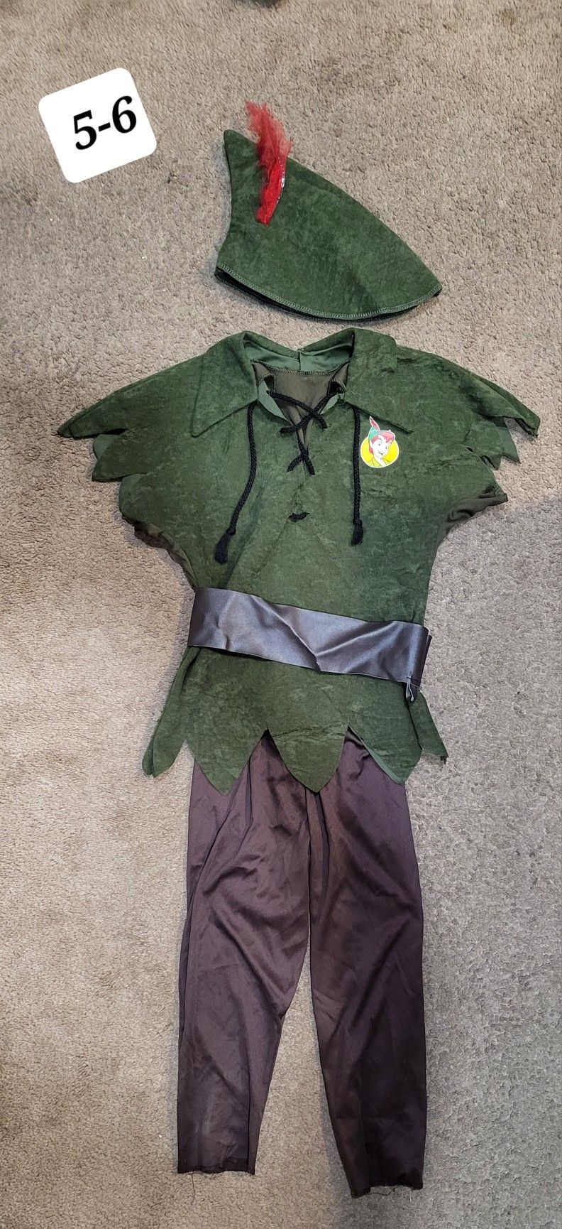 Peter Pan Costume 5-6