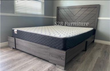 Queen Size Alpine bed w Ortho Mattress