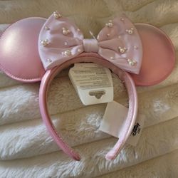 Disney Pink Pearled Headband NWT 