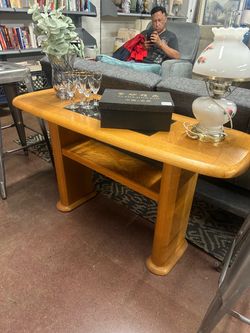 Vintage oak sofa table