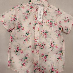 Janie and Jack Kids size 5 Floral Button Shirt New With Tag