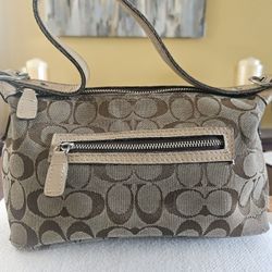 Coach Signature Imprint Shoulder Bag
