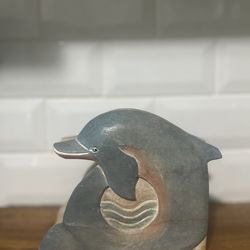 Wooden Dolphin Napkin Holder