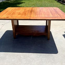 Solid Wood Table With Inserts (Perfect for Refinishing)