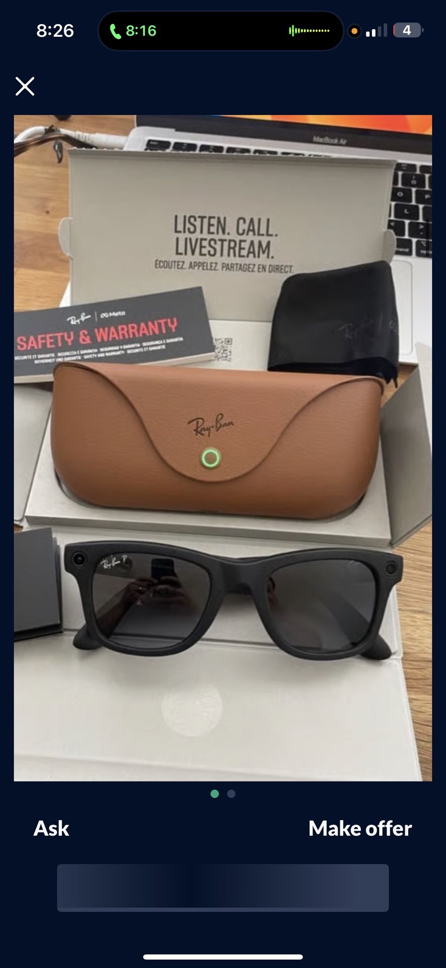 Ray Ban meta Glasses Gen 1 