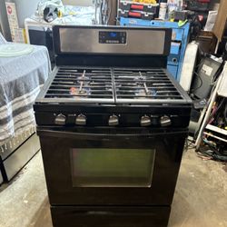 WHIRPOOL GAS STOVE  BLACK EVERYTHING WORKING ESTUFA DE GAS MUY BUENA