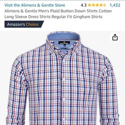 Alimens And Gentle Plaid Shirts Men’s XXL