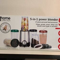 JCPenney Cooks 5-in-1 Power Blender Personal Food Processor.   New, open box. Tested. Works. 
