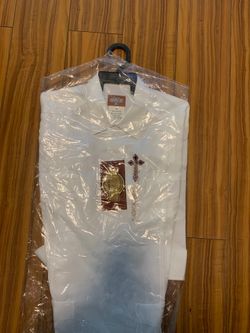 Size 12 boys Mexican White shirt With embroidery