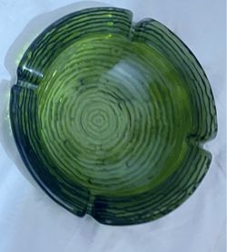 Green Glass Ashtray