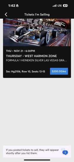 F1 Las Vegas Tickets