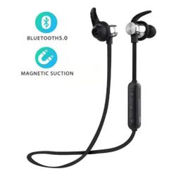 Bluetooth 5.0 Wireless Headphones,TF Card Playback,Magnetic Bluetooth Earbuds, Snug Fit for Running with Mic, Compatible with iPhone/Samsung/iPad/Andr