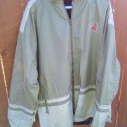 Men's Jacket - Tan w/White, Size 2XL, Sell $8