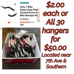 Husky Heavy-Duty Black Bike Hanger