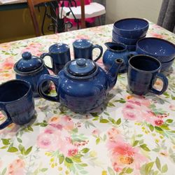 Porcelain Tea Set With Bowls And Shakers 