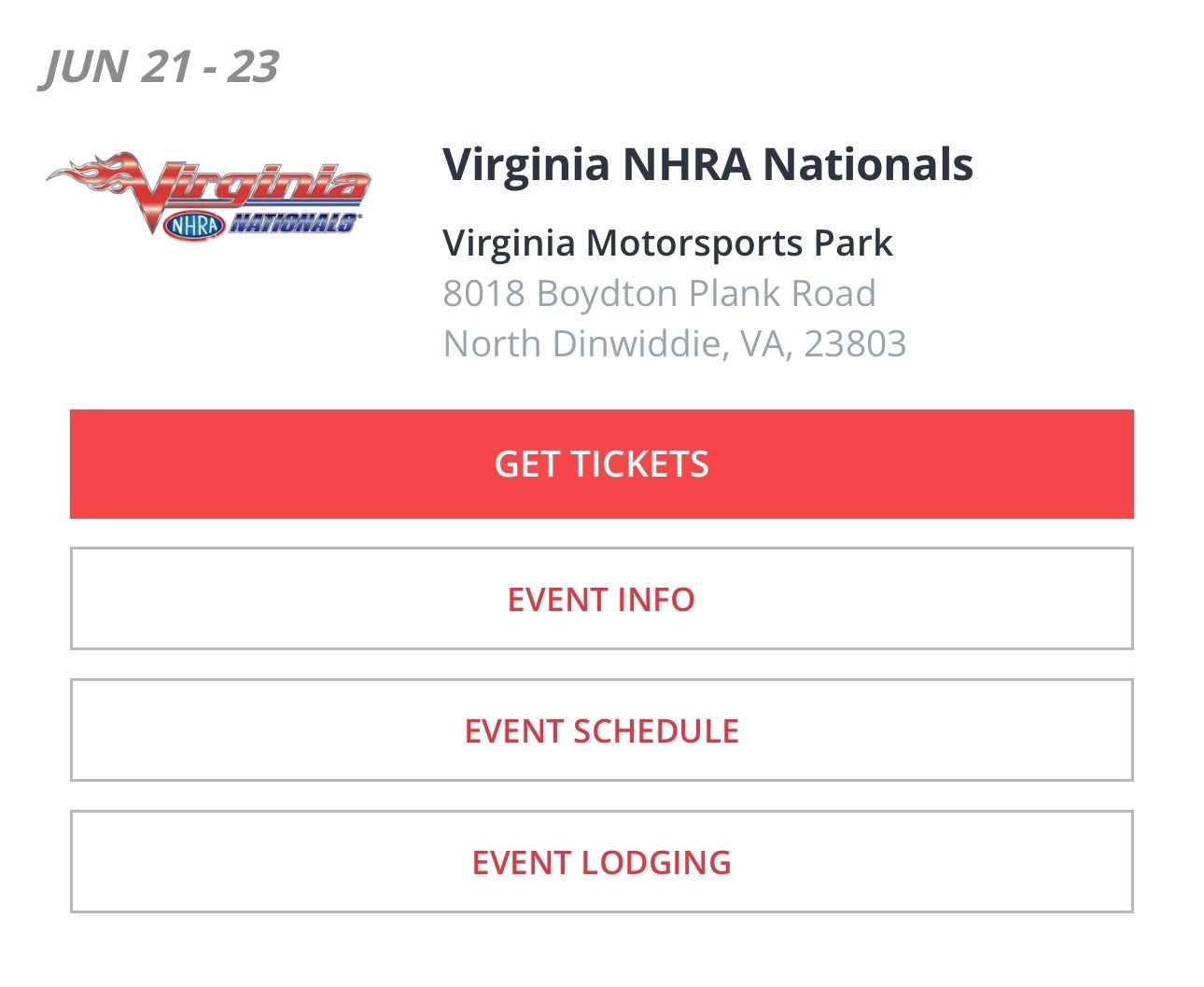 NHRA Tickets For Sale!! Discount Prices