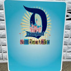 Disneyland 1/2 Marathon Run Disney Original Theme Park Used Prop Sign Rare