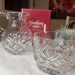 Gorham Crystal set Pitcher And Bowl
