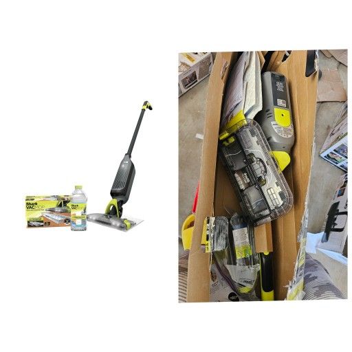 Shark VM252 VACMOP Pro Cordless Hard Floor Vacuum Mop with LED Headlights, 4 Disposable Pads & 12 oz. Cleaning Solution, Charcoal Gray