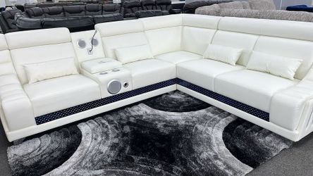 Brand New Futuristic Sectional w/LED Lights & Speakers