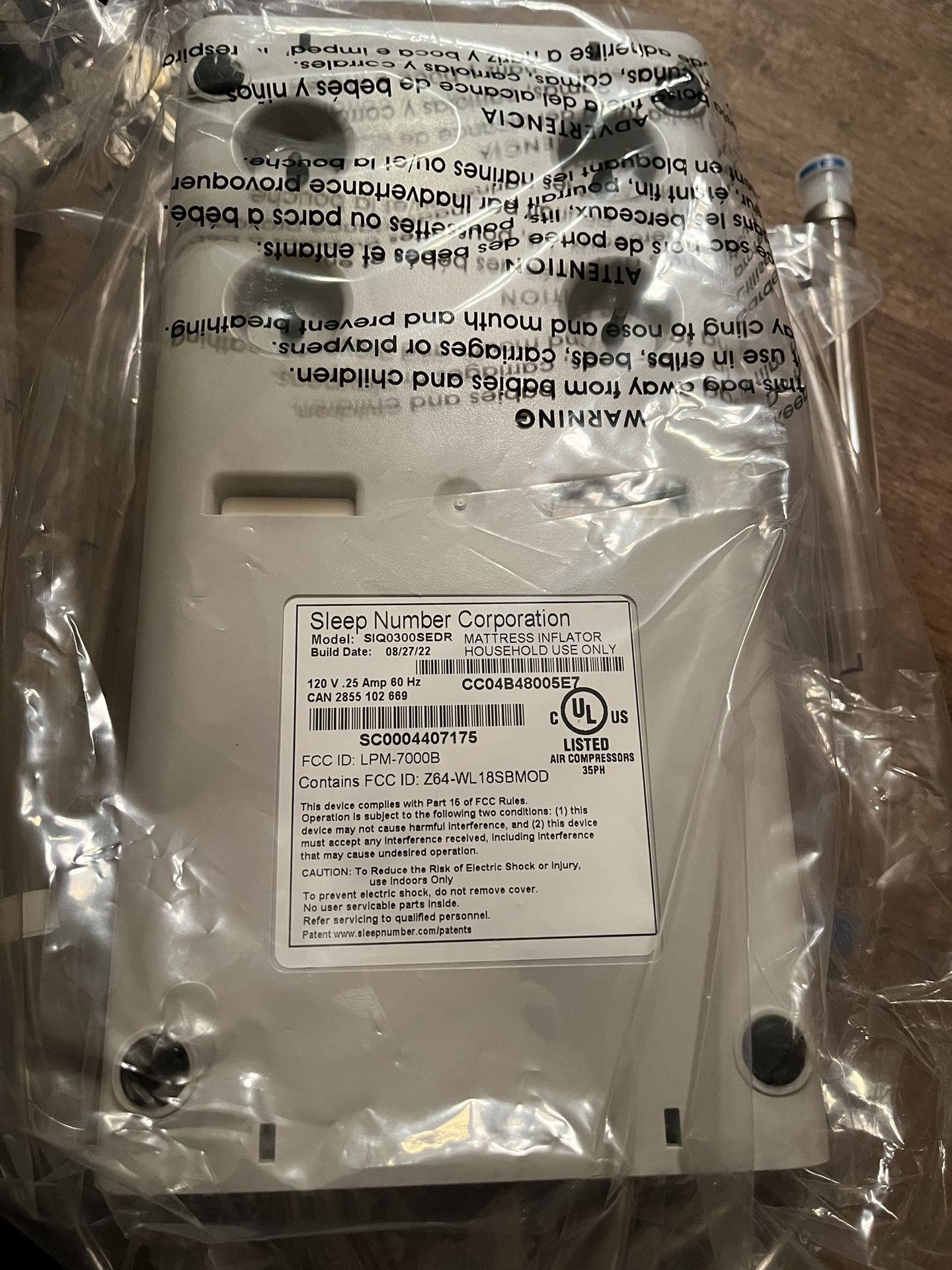 Sleep Number Select Comfort Air Pump Replacement For Dual Chamber California King Size Mattress