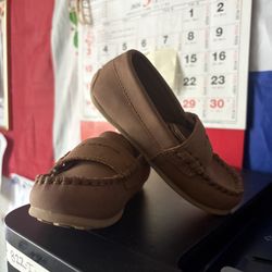 Brown Moccasins (Toddler boy Size 7) 