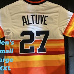 Men’s Astros jersey 27 Altuve hundred dollars each small large and XXL only I also have plain ones for 85 each in all sizes pick up Baytown