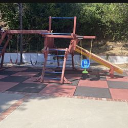 Custom Wood Swing Playset