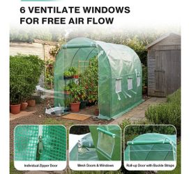 Walk-In Tunnel Greenhouse with Ventilation Windows
