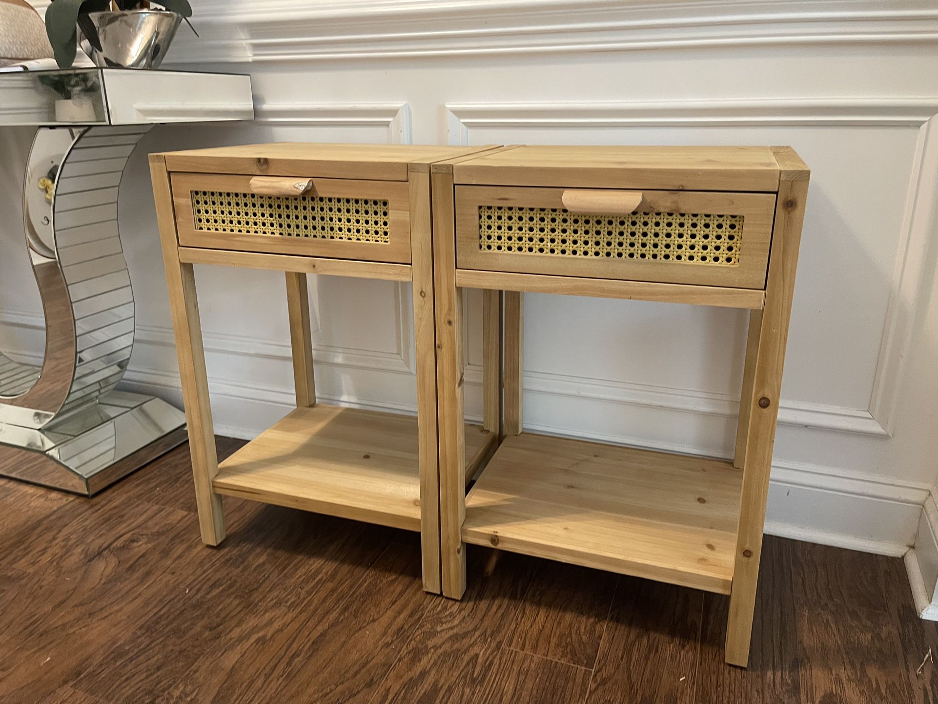 2 Nightstand End Table 