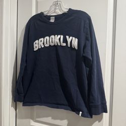 Old Navy Navy Sweatshirt with Brooklyn Embroidery size small