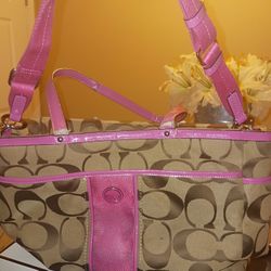 COACH Pink Diaper Bag 